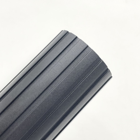 Nowoczesna lampa PRISMA 96 cm - czarna - klosze ryflowane, GU10