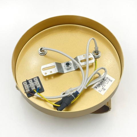 Nowoczesna lampa PRISMA śr. 20 cm - złota - klosze ryflowane, GU10