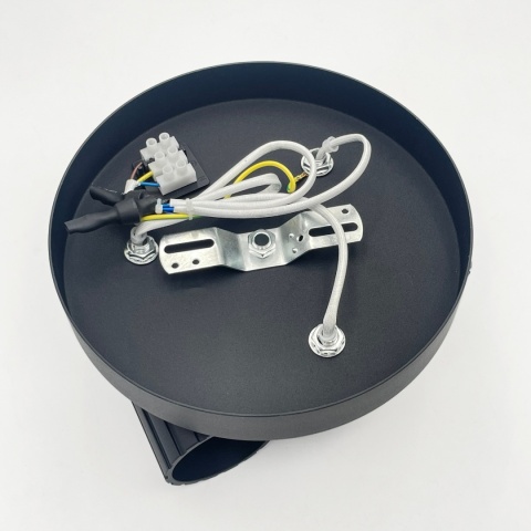 Nowoczesna lampa PRISMA śr. 20 cm - czarna - klosze ryflowane, GU10