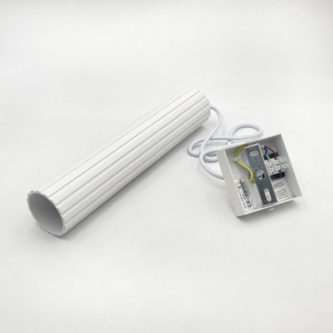 Nowoczesna lampa wisząca PRISMA - biały ryflowany klosz, GU10