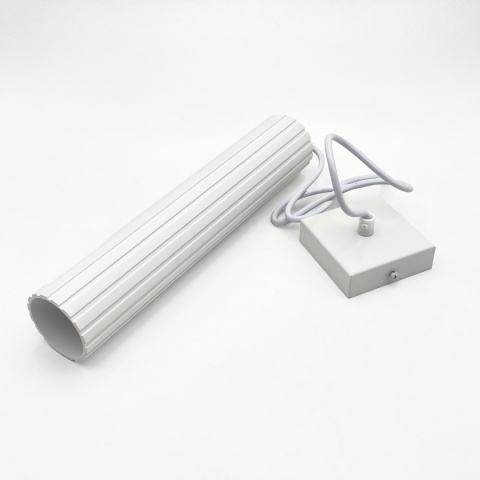 Nowoczesna lampa wisząca PRISMA - biały ryflowany klosz, GU10