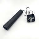 Nowoczesna lampa wisząca PRISMA - czarny ryflowany klosz, GU10