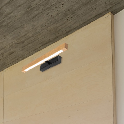 Nowoczesny kinkiet VERDE dąb - z regulacją jasności LED 5,5W LED 3000K